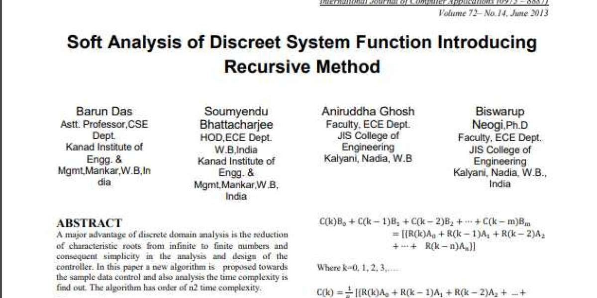 Soft Analysis of Discreet System Function Introducing Recursive Method
